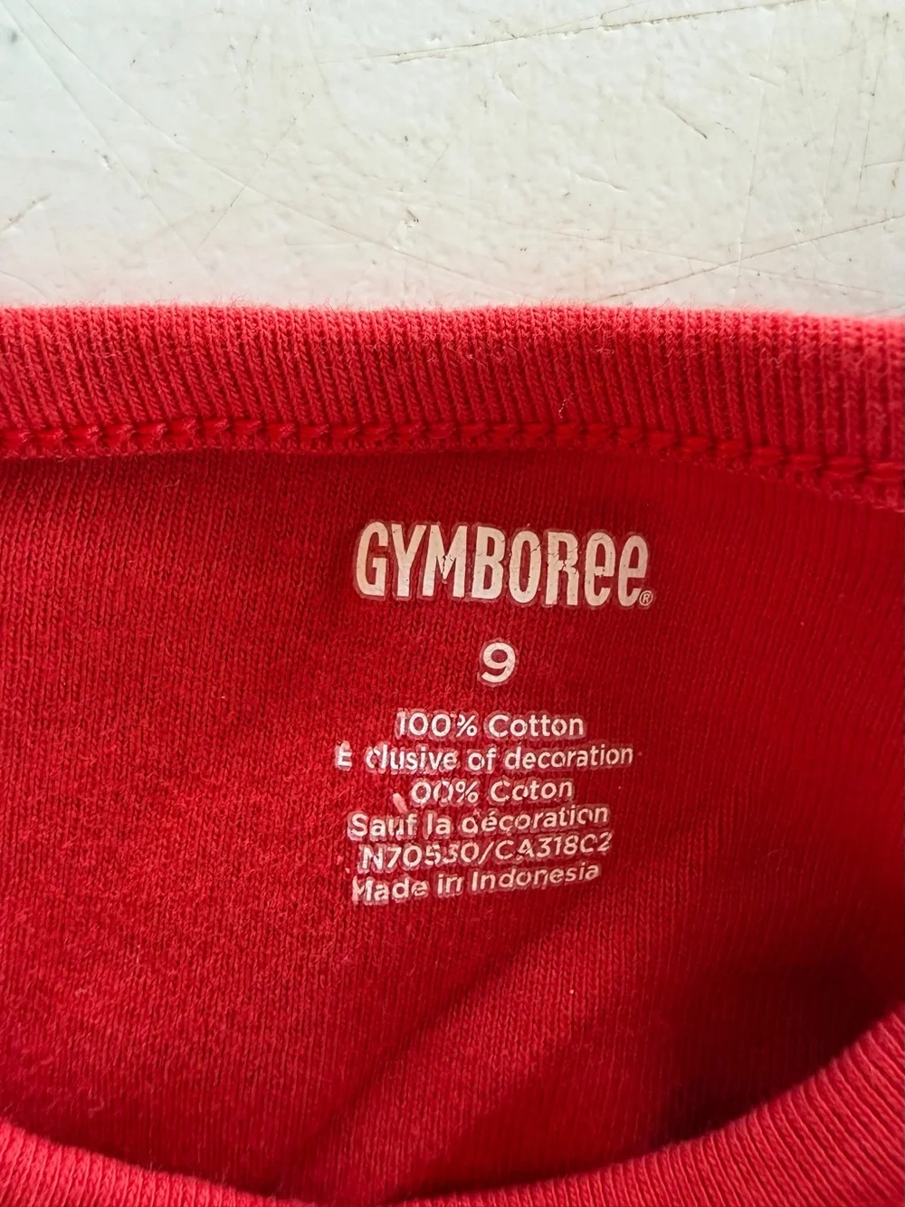 Gymboree Red Long-Sleeve Top with Penguin Appliqués